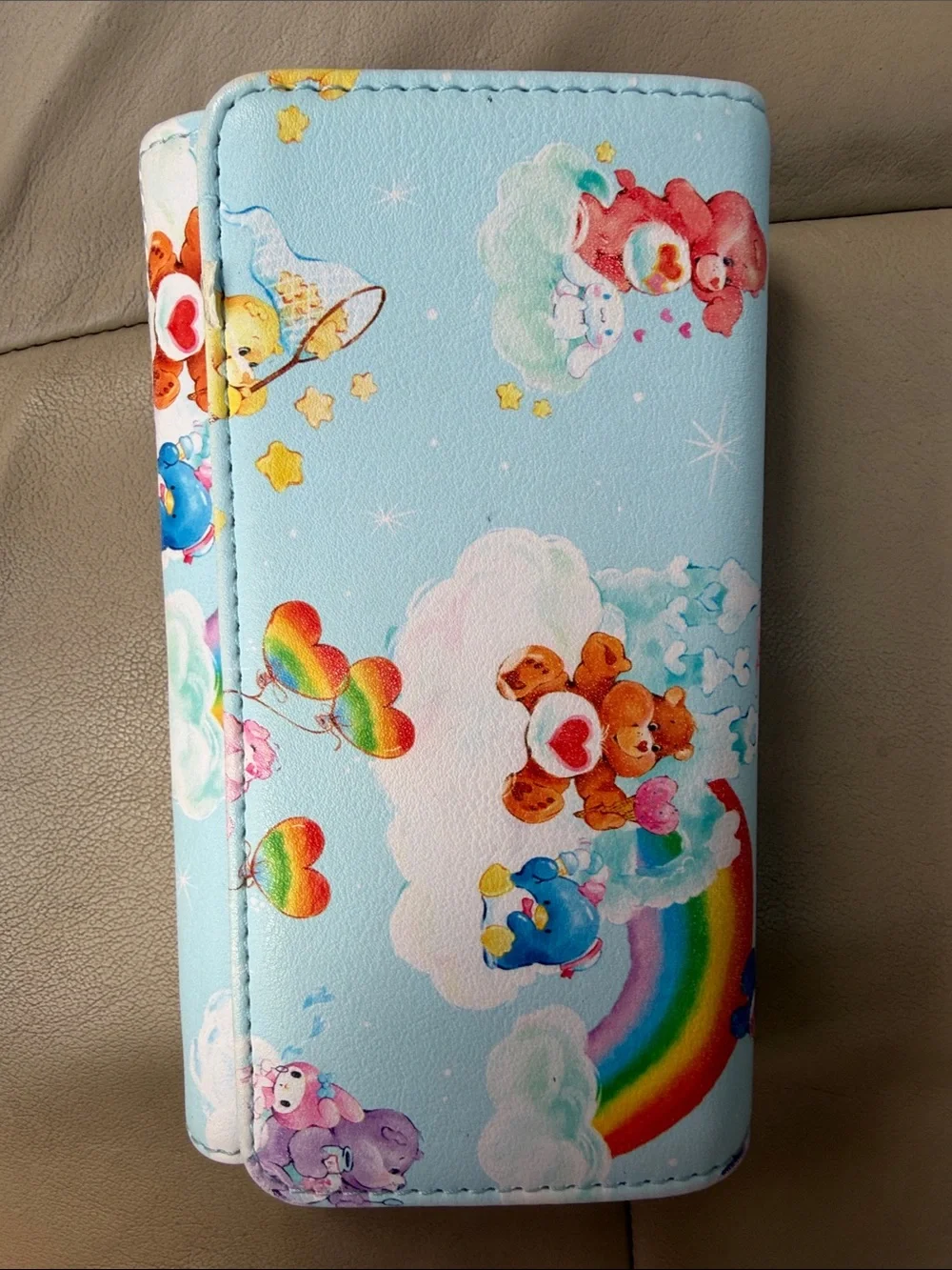 Loungefly Light Blue Care Bears Rainbow Hearts Wallet - Picture 1 of 3